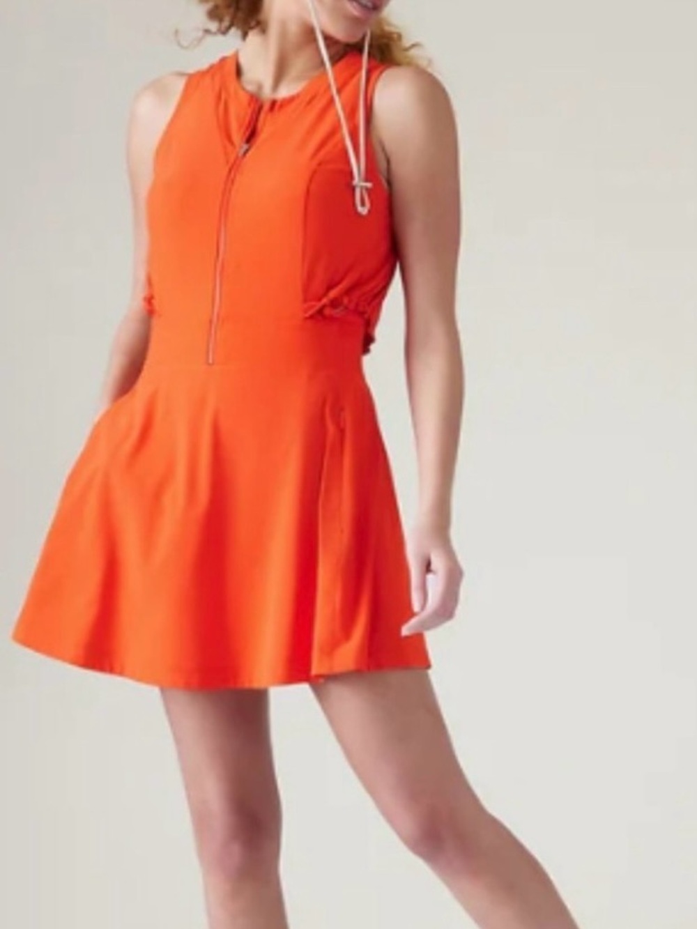 Athleta Venture Out Athletic Dress “Vermillion Orange” sz 4